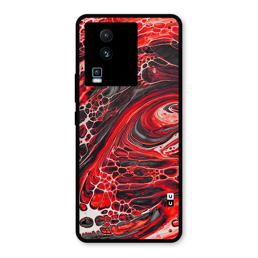 Abstract Pattern Gradient Marbled Metal Back Case for iQOO Neo 7