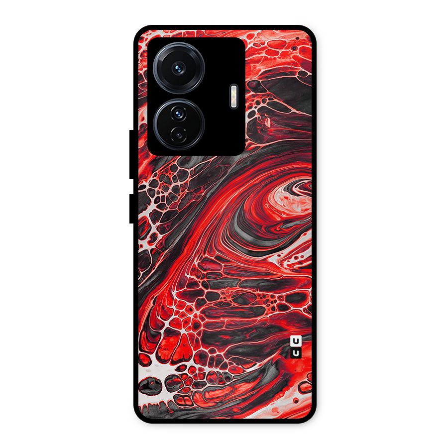 Abstract Pattern Gradient Marbled Metal Back Case for iQOO Z6