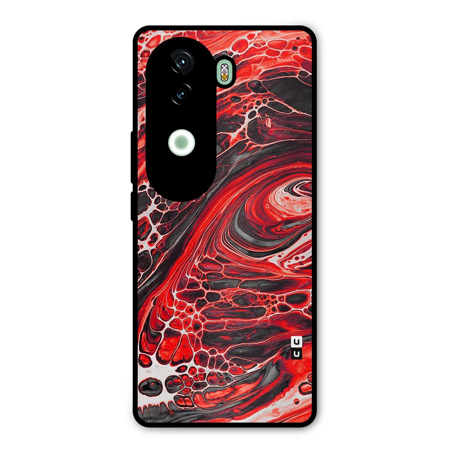 Abstract Pattern Gradient Marbled Metal Back Case for iQOO Z9s