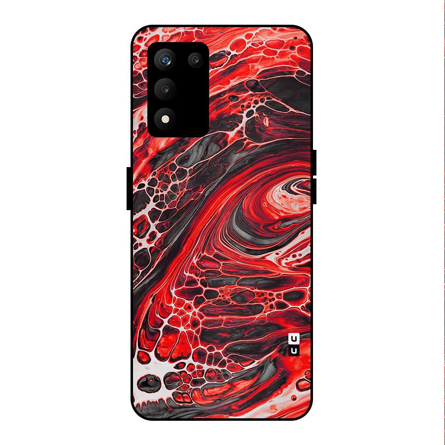 Abstract Pattern Gradient Marbled Metal Back Case for realme 9 5G SE