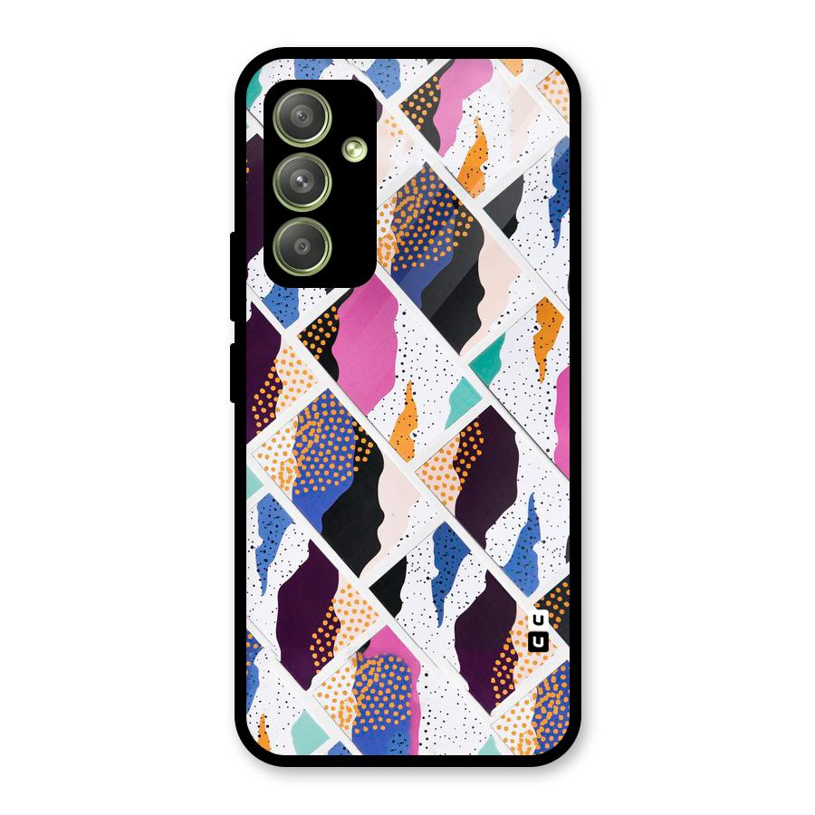 Abstract Polka Glass Back Case for Galaxy A54