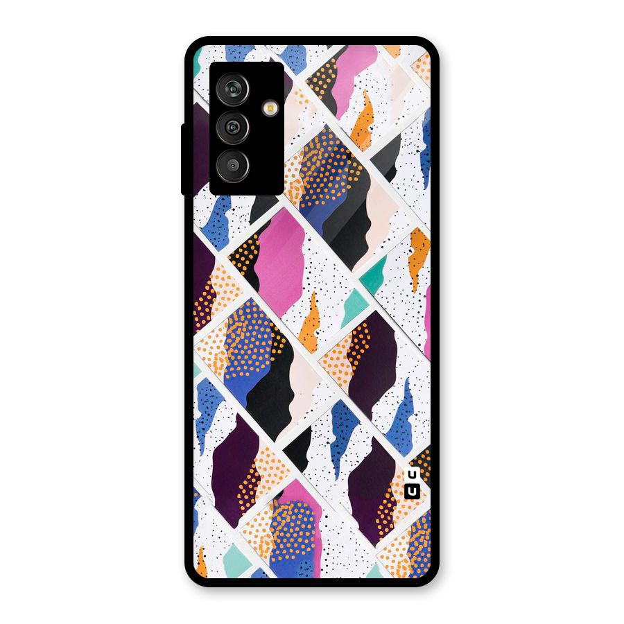 Abstract Polka Glass Back Case for Galaxy M13