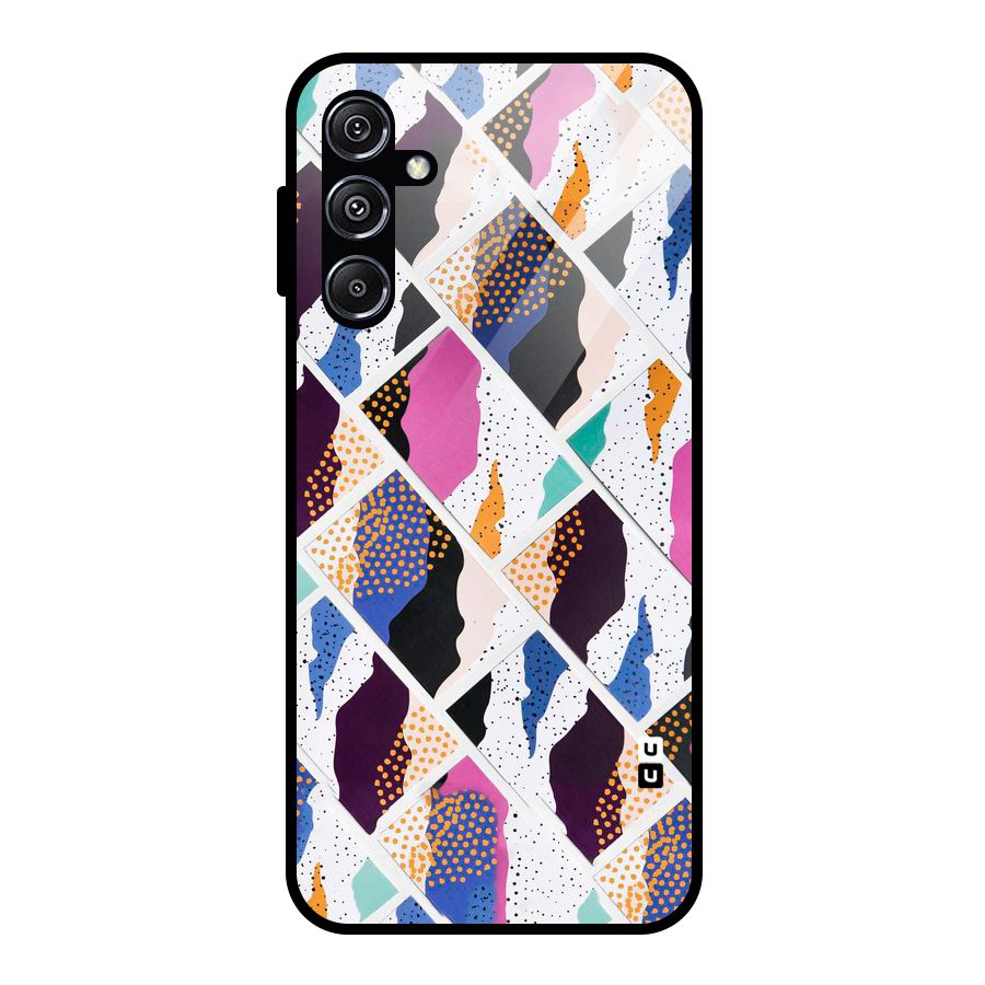 Abstract Polka Glass Back Case for Galaxy M34 5G