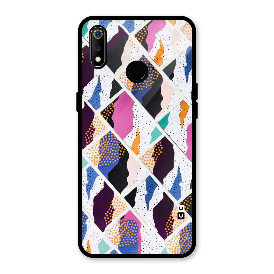 Abstract Polka Glass Back Case for Realme 3i