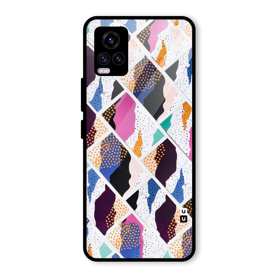Abstract Polka Glass Back Case for Vivo V20 2021