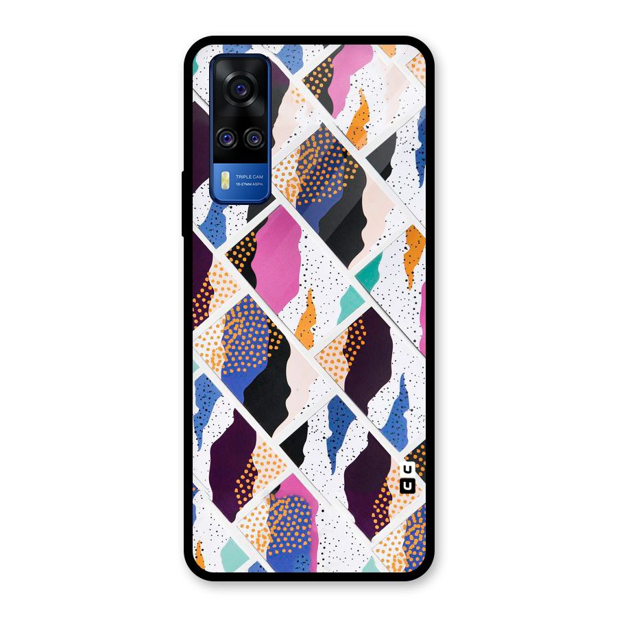 Abstract Polka Glass Back Case for Vivo Y31