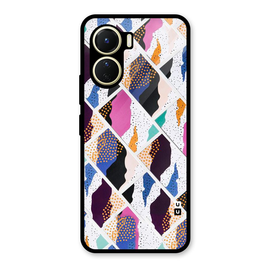 Abstract Polka Glass Back Case for Vivo Y56