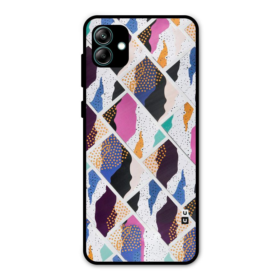 Abstract Polka Metal Back Case for Galaxy A04
