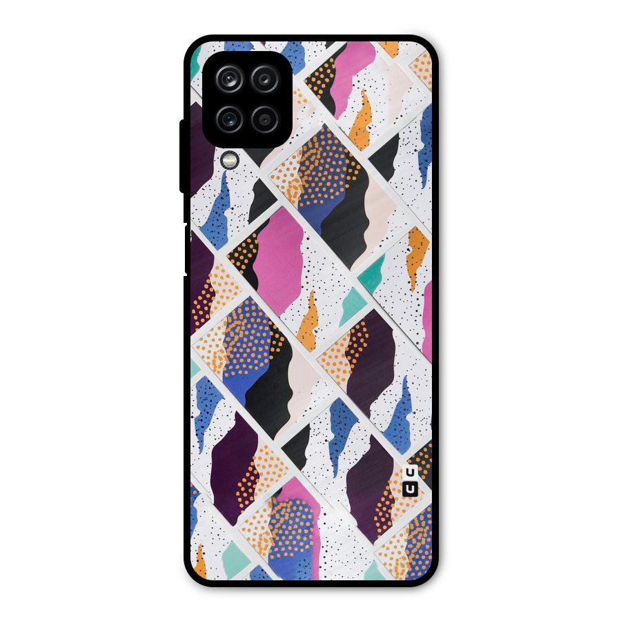 Abstract Polka Metal Back Case for Galaxy A12