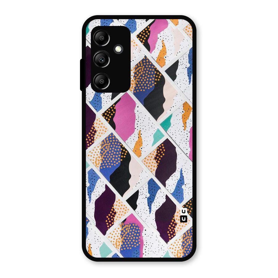 Abstract Polka Metal Back Case for Galaxy A14 5G