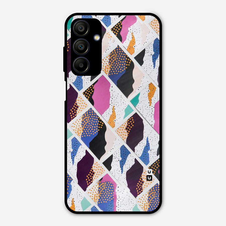 Abstract Polka Metal Back Case for Galaxy A15 5G