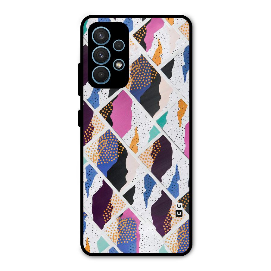 Abstract Polka Metal Back Case for Galaxy A32