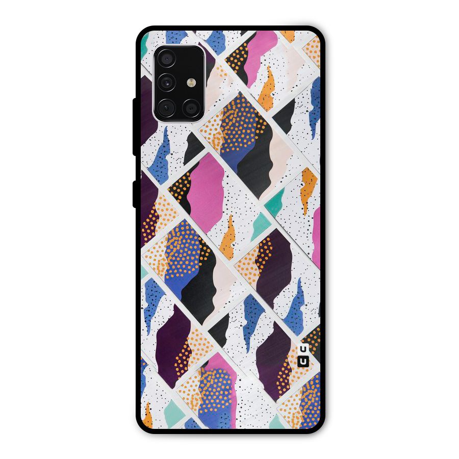Abstract Polka Metal Back Case for Galaxy A51