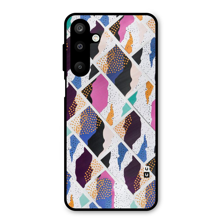 Abstract Polka Metal Back Case for Galaxy M16