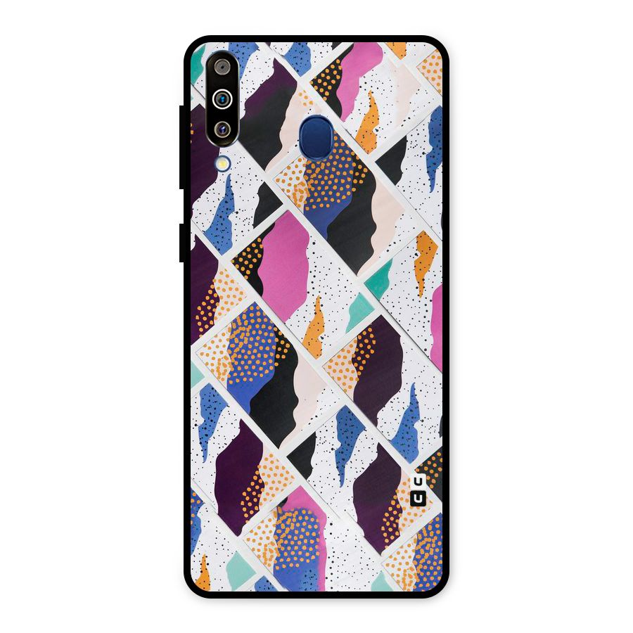 Abstract Polka Metal Back Case for Galaxy M30