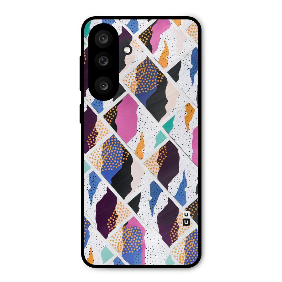 Abstract Polka Metal Back Case for Galaxy M56