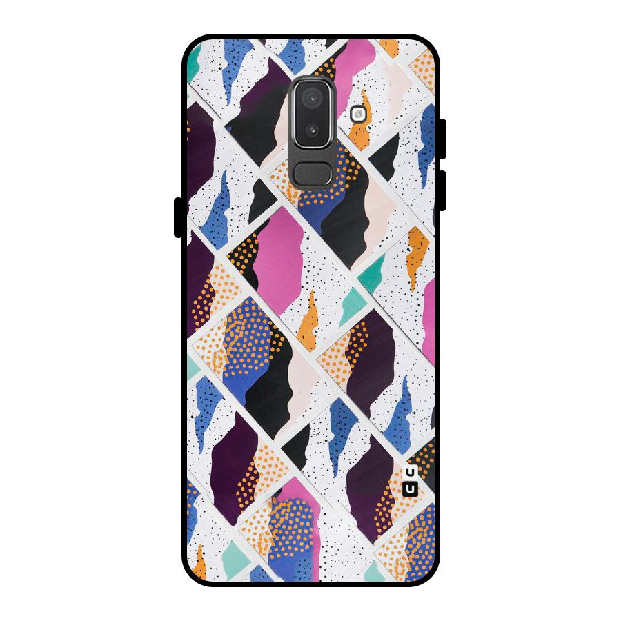 Abstract Polka Metal Back Case for Galaxy On8 (2018)