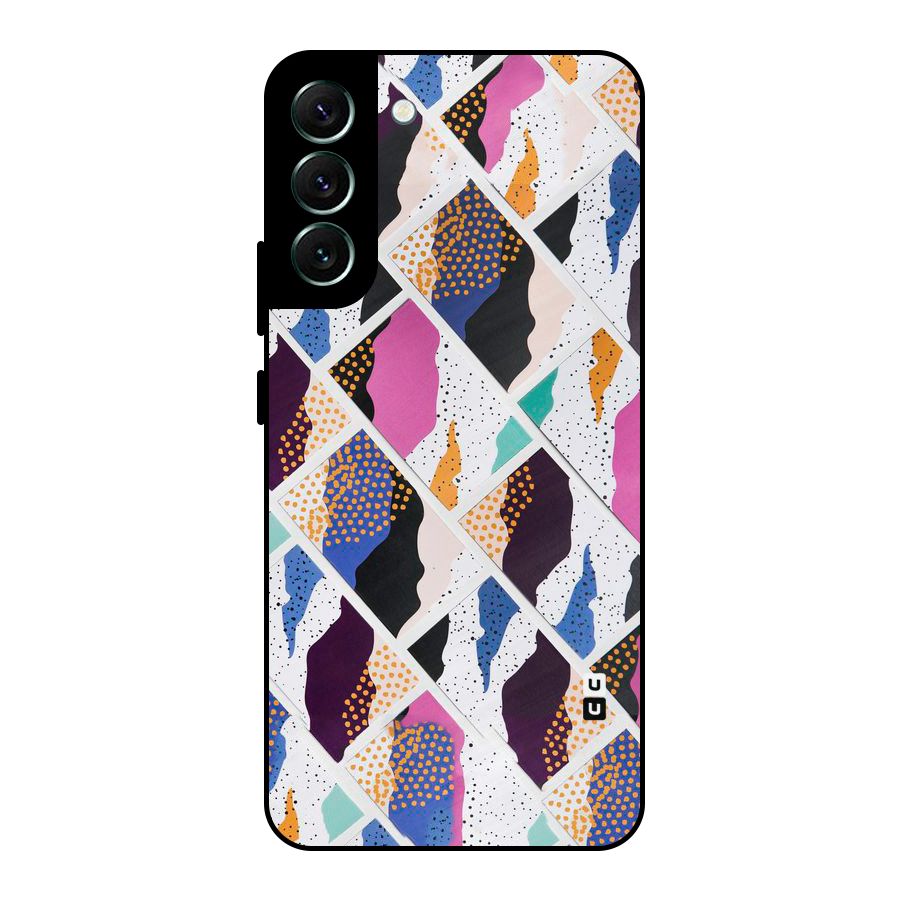 Abstract Polka Metal Back Case for Galaxy S22 Plus 5G