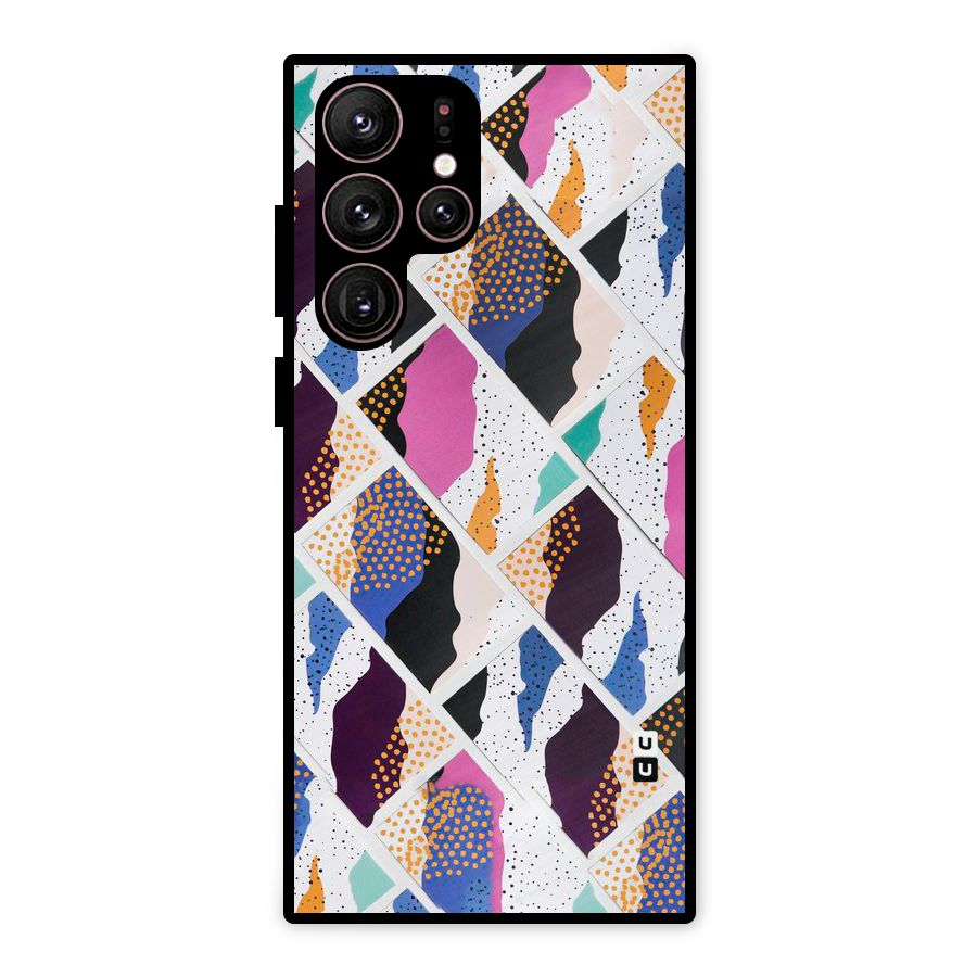 Abstract Polka Metal Back Case for Galaxy S22 Ultra 5G