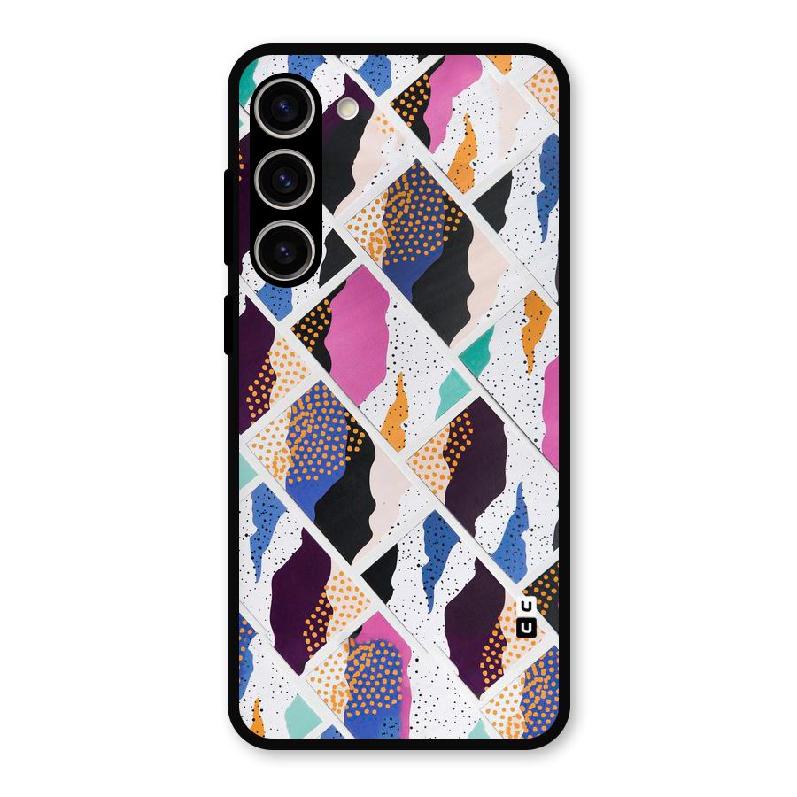 Abstract Polka Metal Back Case for Galaxy S23 Plus