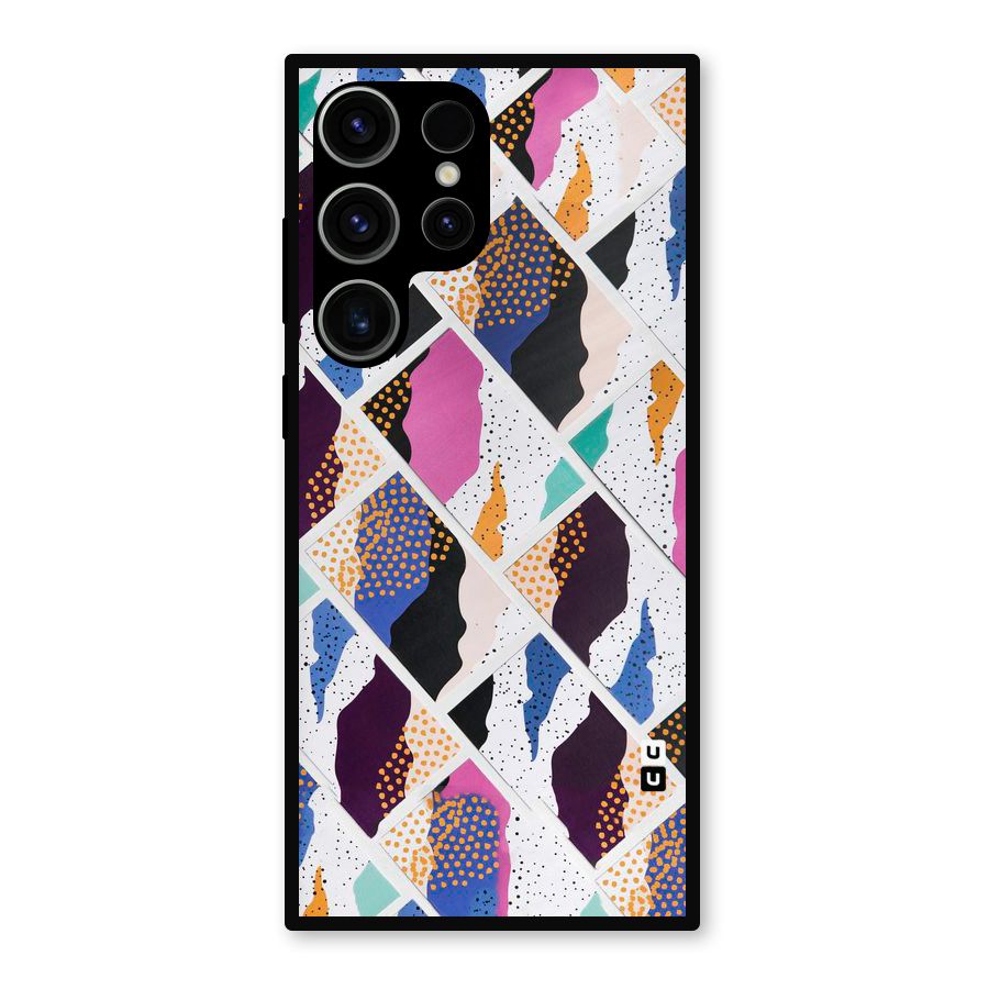 Abstract Polka Metal Back Case for Galaxy S23 Ultra