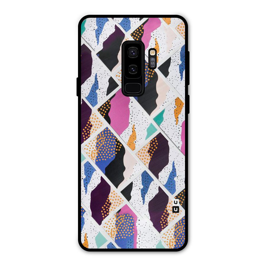 Abstract Polka Metal Back Case for Galaxy S9 Plus