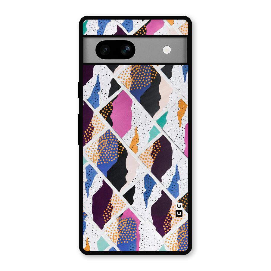 Abstract Polka Metal Back Case for Google Pixel 7a