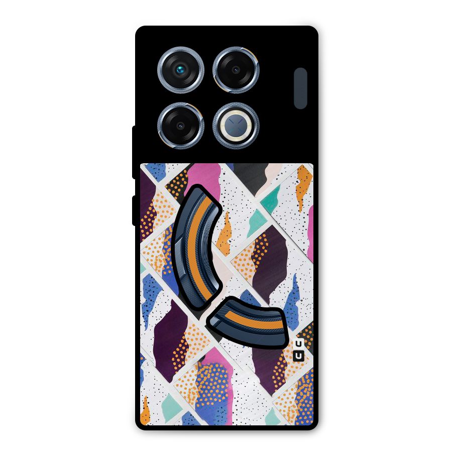 Abstract Polka Metal Back Case for Infinix GT 20 Pro
