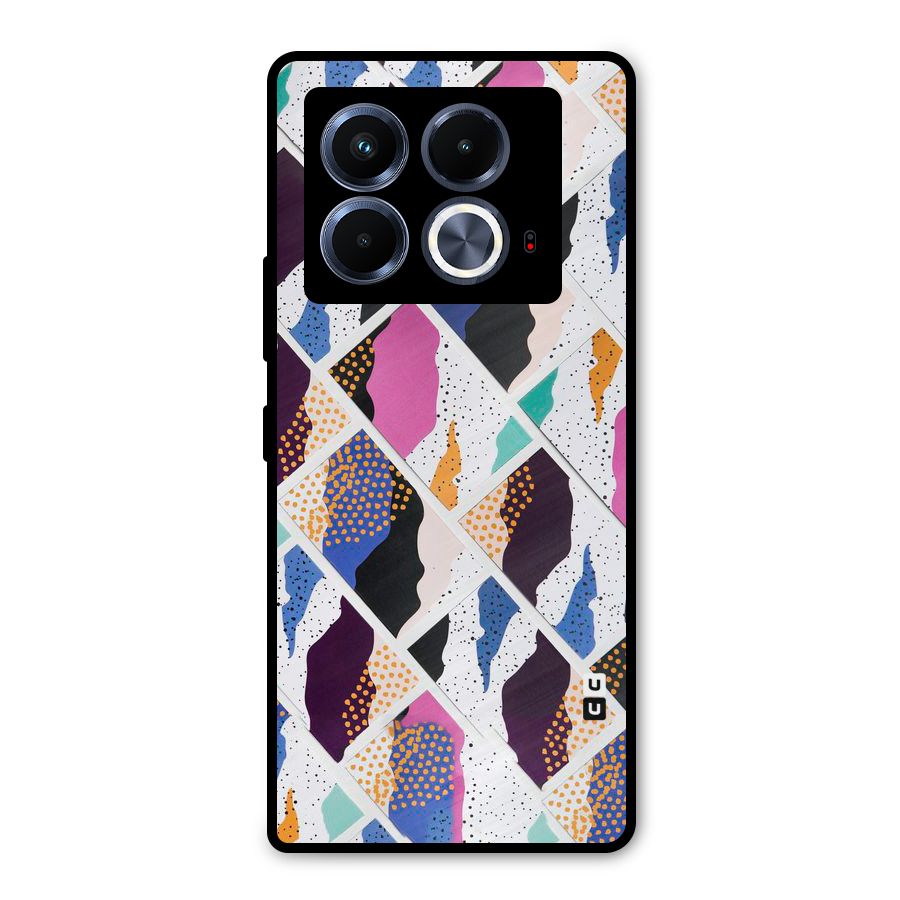 Abstract Polka Metal Back Case for Infinix Note 40 5G
