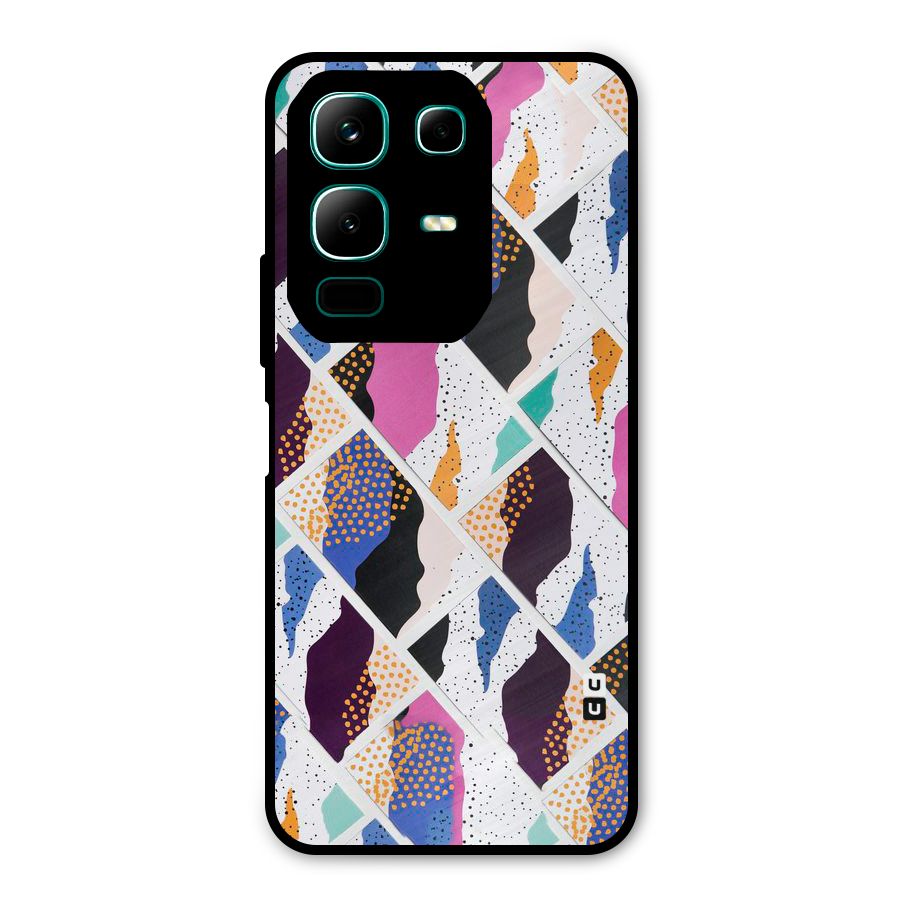 Abstract Polka Metal Back Case for Infinix Note 50x