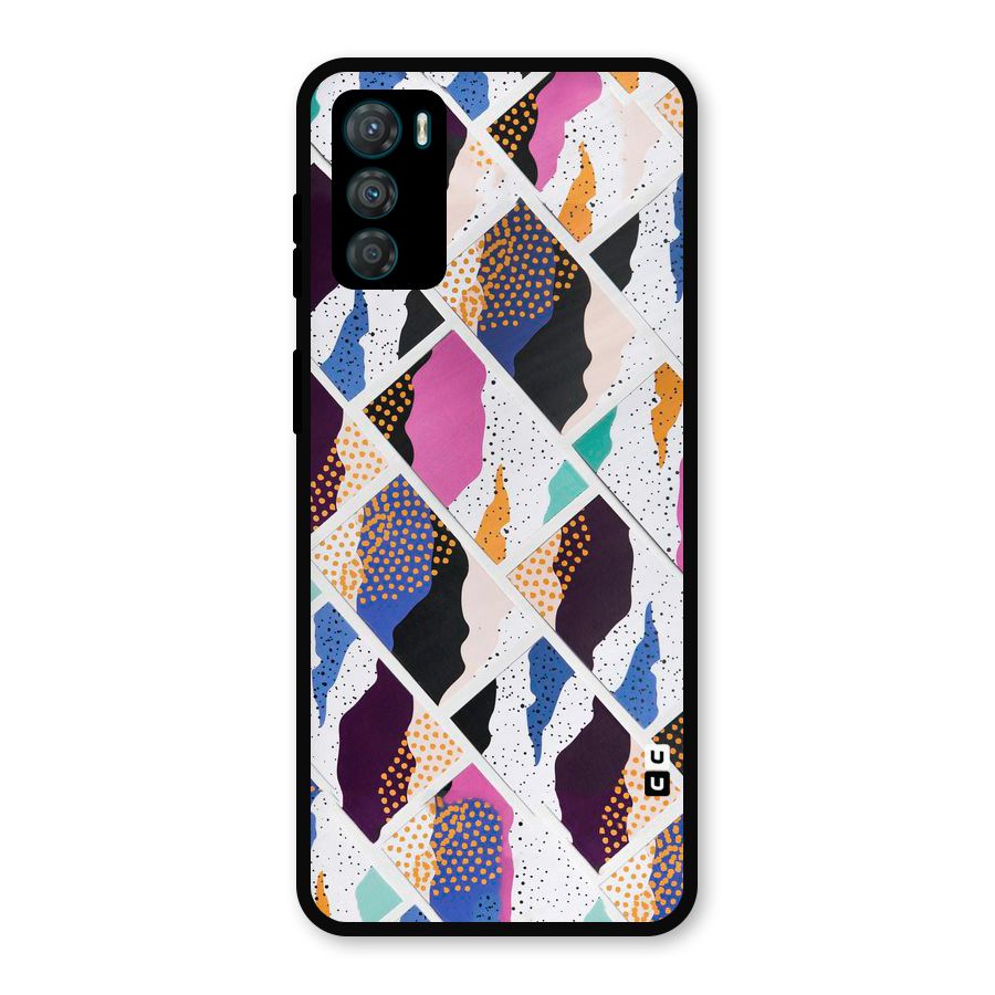 Abstract Polka Metal Back Case for Moto G42