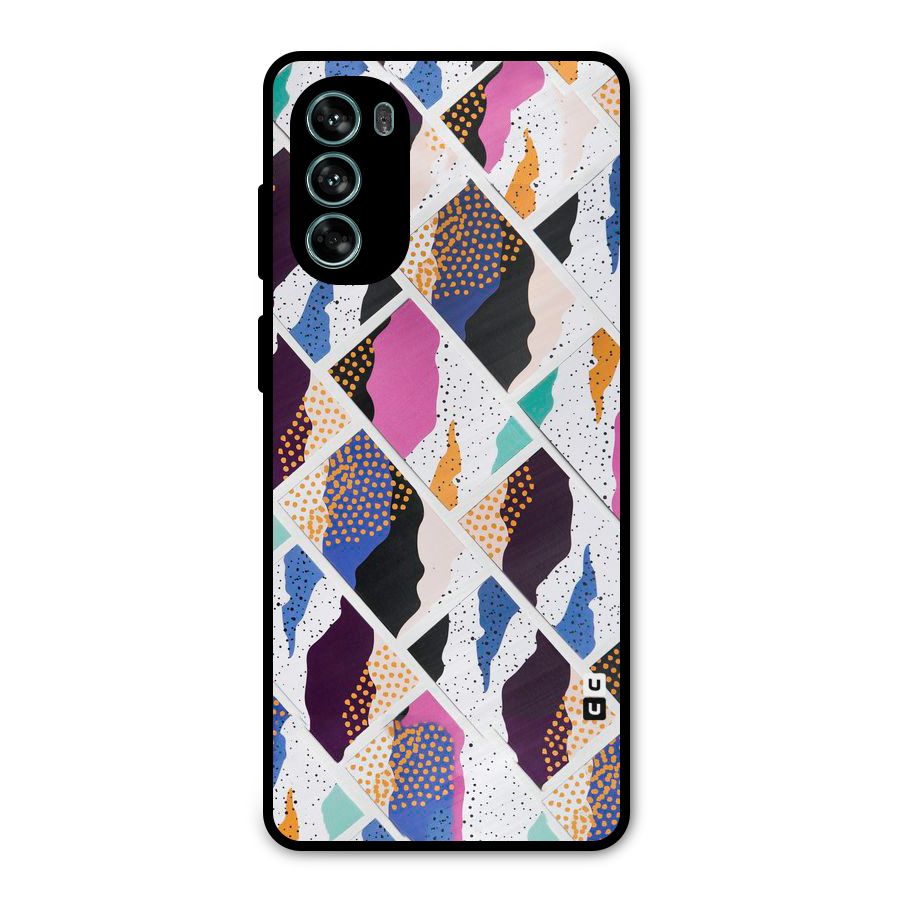 Abstract Polka Metal Back Case for Moto G62