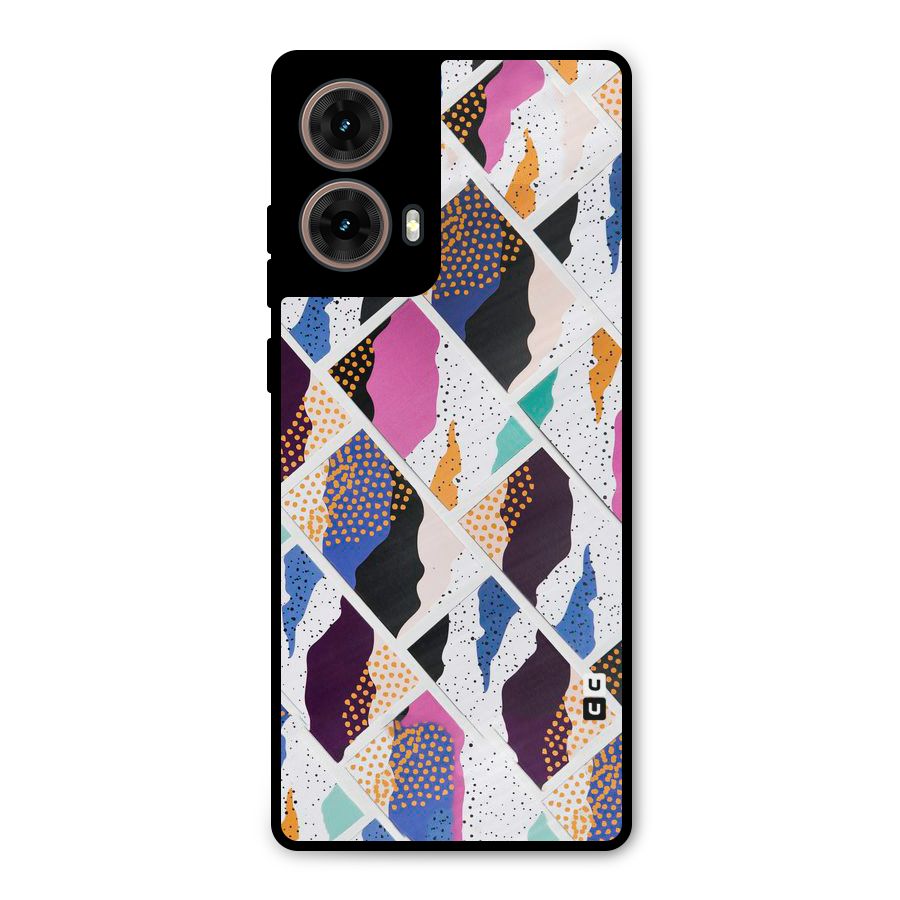 Abstract Polka Metal Back Case for Moto G85