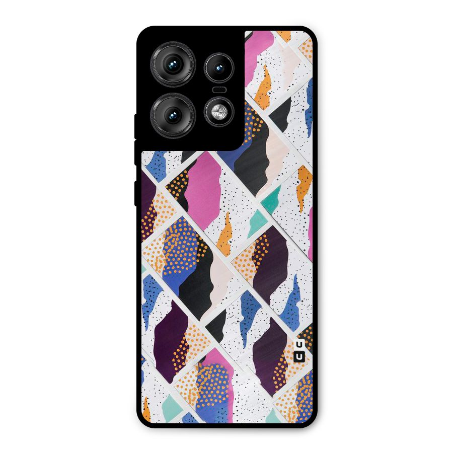 Abstract Polka Metal Back Case for Motorola Edge 50 Pro