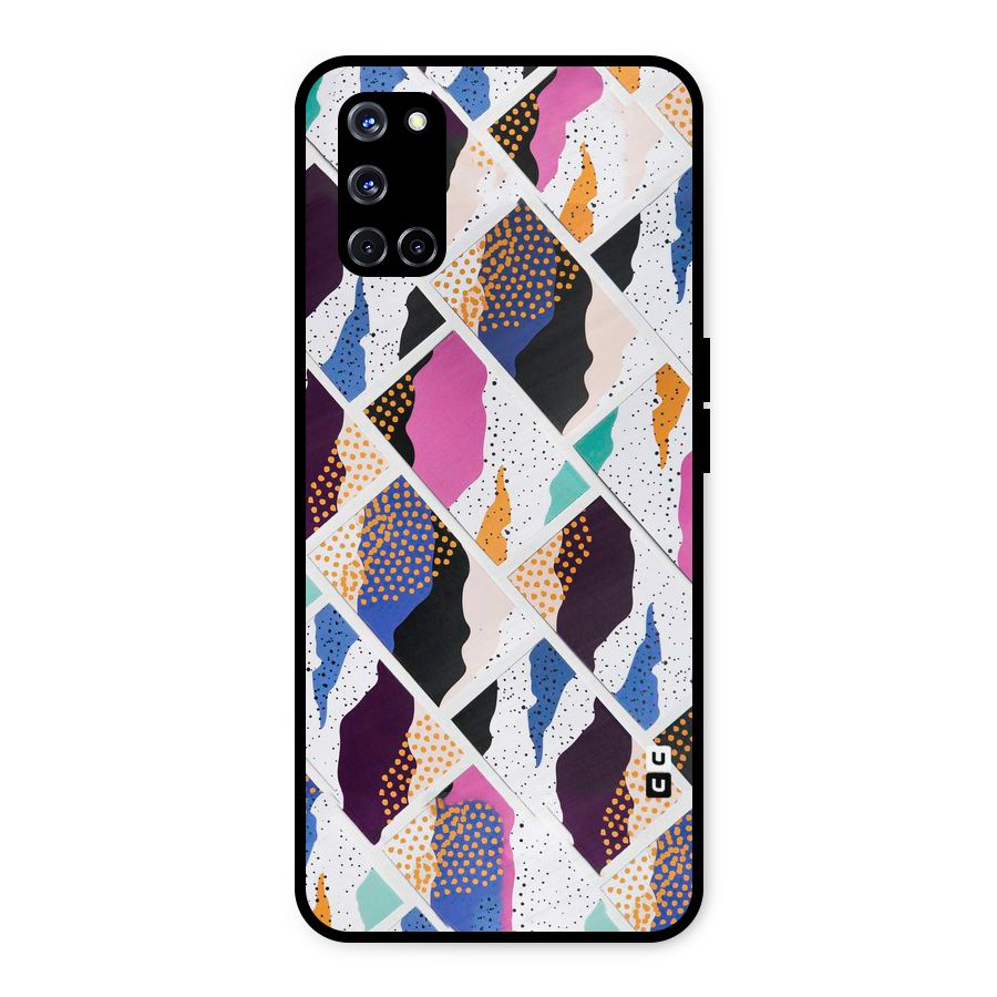 Abstract Polka Metal Back Case for Oppo A52