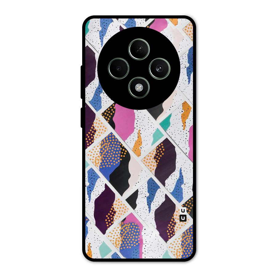 Abstract Polka Metal Back Case for Oppo F27