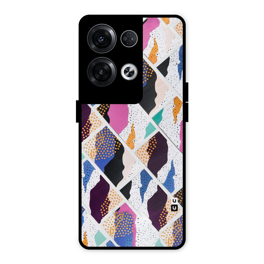 Abstract Polka Metal Back Case for Oppo Reno8 Pro 5G