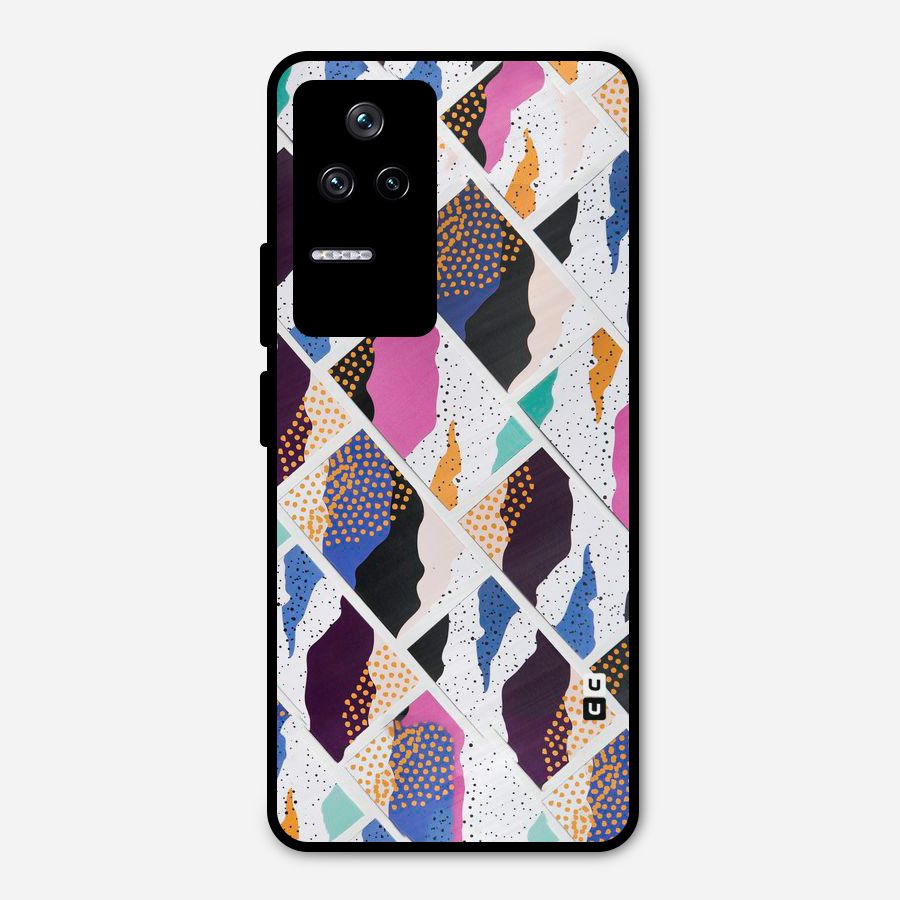 Abstract Polka Metal Back Case for Poco F4 5G