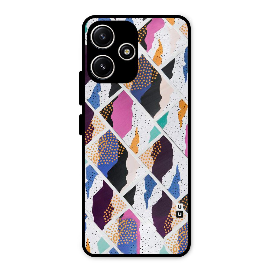 Abstract Polka Metal Back Case for Redmi 12 5G