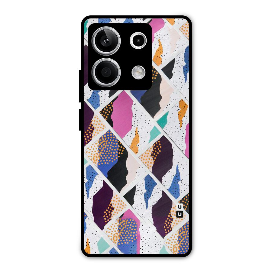 Abstract Polka Metal Back Case for Redmi Note 13 5G