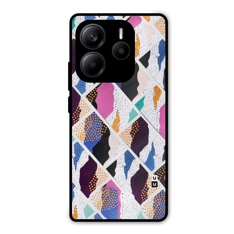 Abstract Polka Metal Back Case for Redmi Note 14 5G