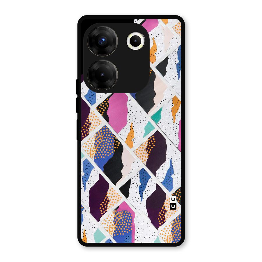Abstract Polka Metal Back Case for Tecno Camon 20