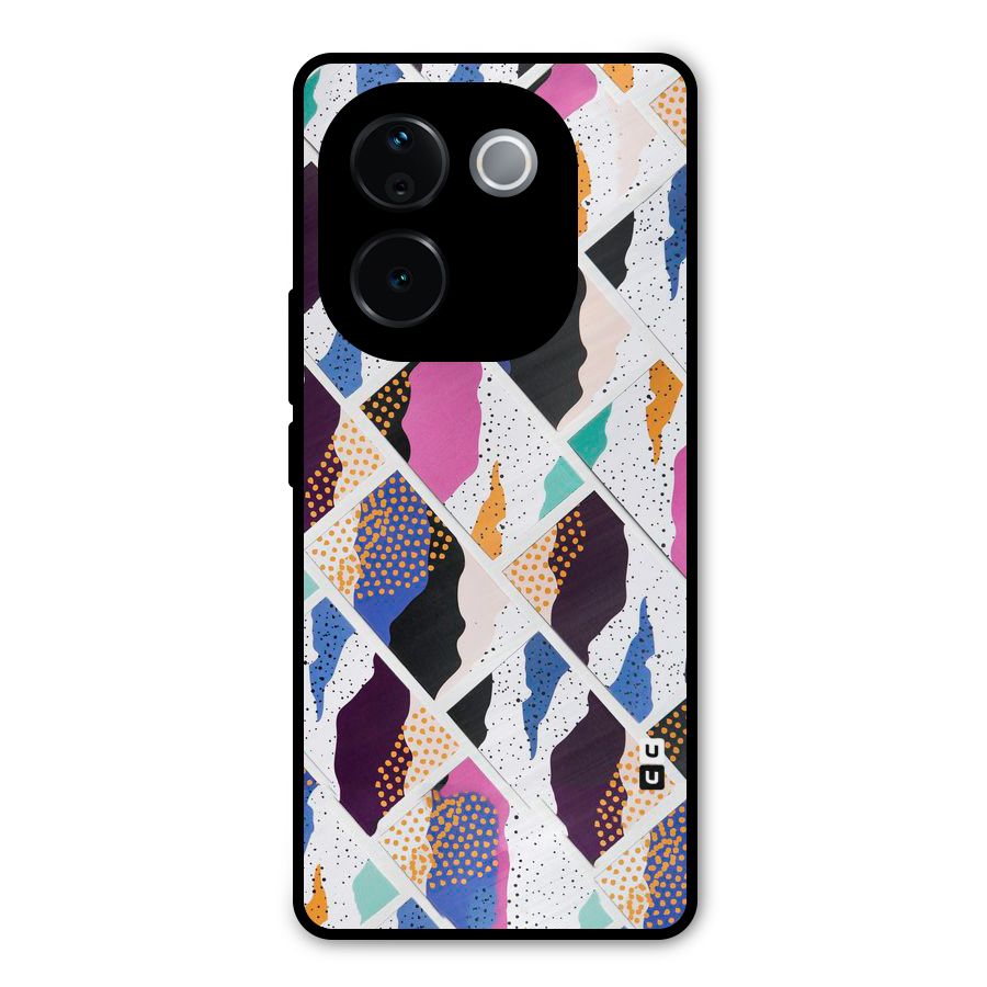 Abstract Polka Metal Back Case for Vivo T3 Pro