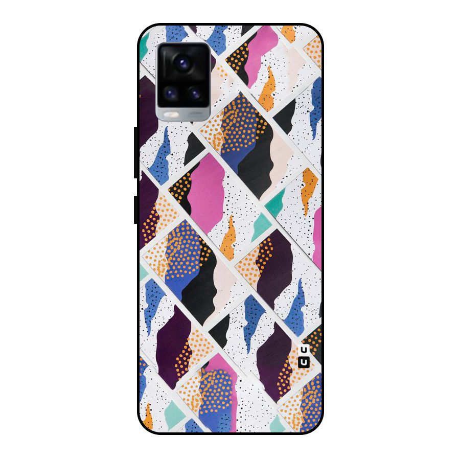 Abstract Polka Metal Back Case for Vivo V20