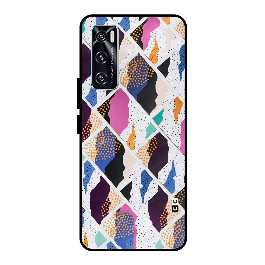 Abstract Polka Metal Back Case for Vivo V20 SE