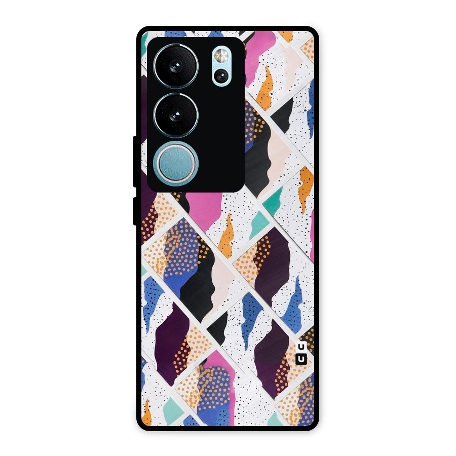 Abstract Polka Metal Back Case for Vivo V29