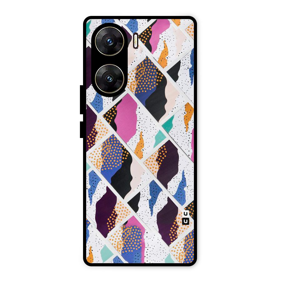Abstract Polka Metal Back Case for Vivo V29e
