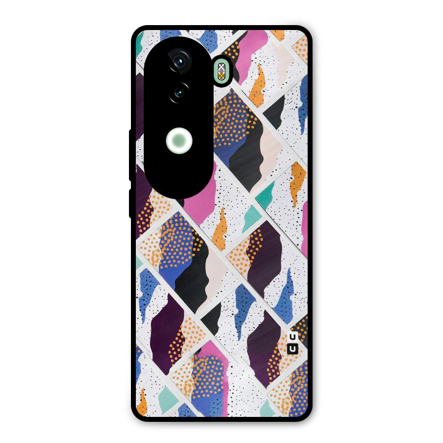 Abstract Polka Metal Back Case for Vivo V40e