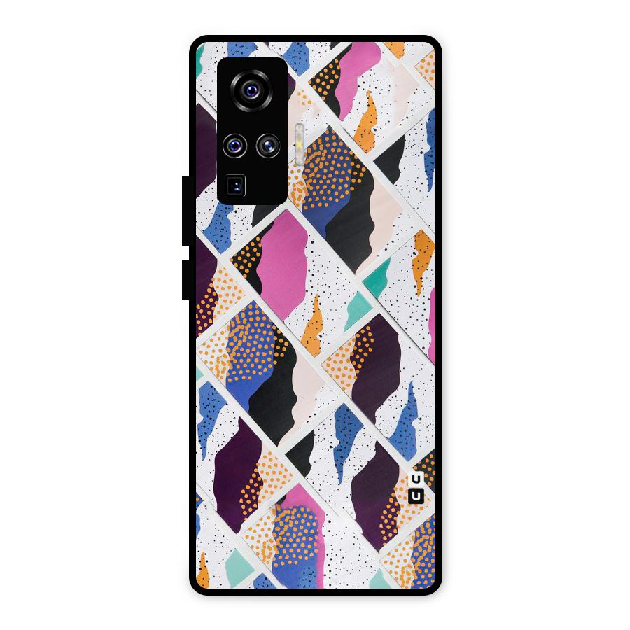 Abstract Polka Metal Back Case for Vivo X50 Pro