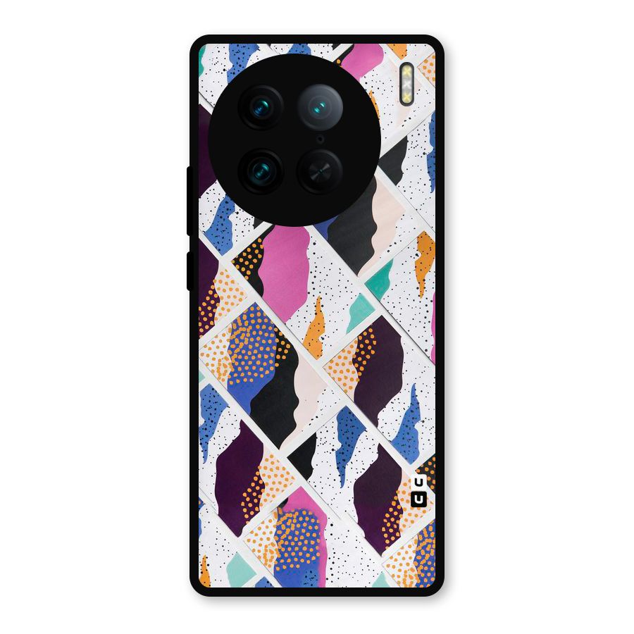 Abstract Polka Metal Back Case for Vivo X90 Pro